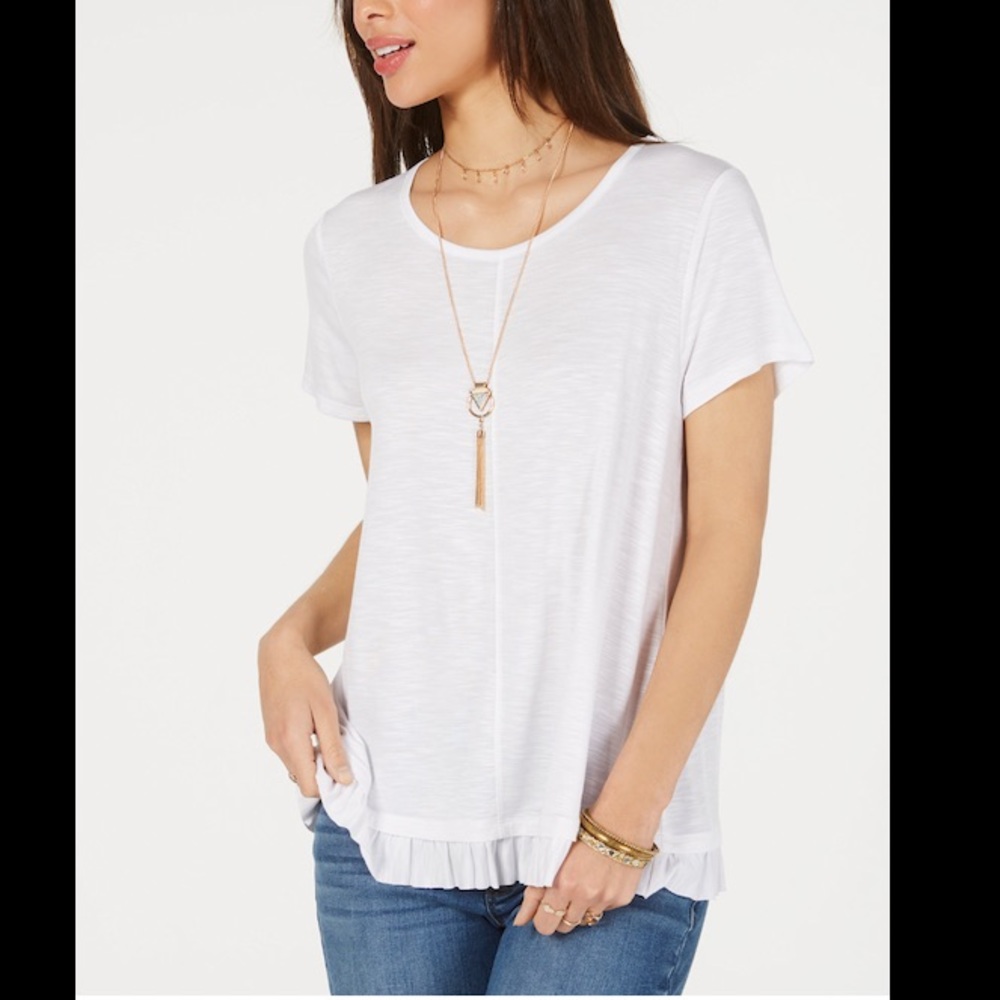 STYLE&CO RUFFLED HEM TOP